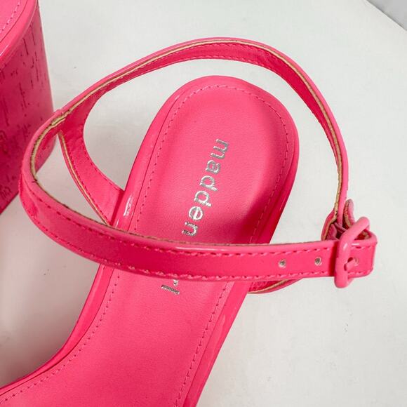 New Madden Girl Theo-C Pink Wedge Heel Platform Sandals size 7.5 - Picture 4 of 11